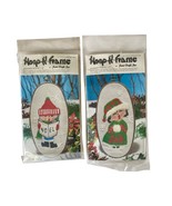 Hoop N Frame Stitchery Kit Lot of 2 Boy Girl Christmas Caroling w Frames... - $554.17 MXN