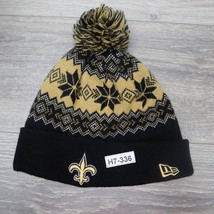 New Era Hat Mens One Size Stretch Cap Casual New Orleans Saints Pom Pom ... - $18.69