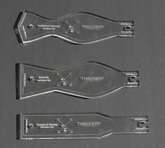 Set of 3 Acrylic BOW TIE PATTERNS, 1/4&quot; Thick + add 2 Extensions Superb Quality - £47.94 GBP