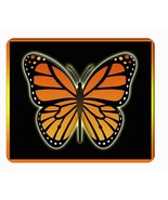 Orange butterfly black computer, laptop,iPad,  mouse pad - £9.30 GBP