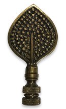 Royal Designs Birch Leaf 3.13&quot; Lamp Finial for Lamp Shade, Antique Brass - $24.70+