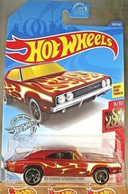 2020 Hot Wheels #189 HW Flames 8/10 &#39;69 DODGE CHARGER 500 Red Variant Blk MC5 Sp - £5.87 GBP