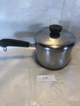 Vintage 1801 Revere Ware 1 1/2 Qt. Pot with Copper Bottom &amp; Lid Clinton ... - £14.41 GBP