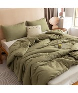 Rosgonia King Size Comforter Set Olive Green, 3Pcs (1 Boho Comforter &amp; 2 - $64.93