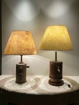 Antique repurposed unique Electric Lamps. Lamp shades in fair condition.... - £135.95 GBP