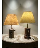 Antique repurposed unique Electric Lamps. Lamp shades in fair condition.... - $173.25