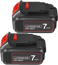 Lithium-Ion Battery Upgraded 2Pack 7.0Ah 20V Battery Replacement For Dewalt 20V - £57.40 GBP