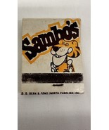 Vintage Sambo&#39;s Restaurant Matchbook Cover Advertisement Unused See Pic - $182.31 MXN