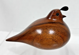 Vintage John Bennett Walnut Wood Quail Carving Sculpture Hand Signed 4 1... - $819.83 MXN