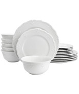 Elama Henryi 18 Piece Porcelain Dinnerware Set in White - $119.96 CAD