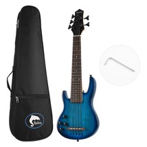 Batking Ukulele bass fretted Electric Uku bass Left-handed Style W/Gig bag 5 Str - £166.14 GBP