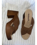 Bionatura Tan Brown suede leather sandals heels sz 9.5  41 new - £92.94 GBP