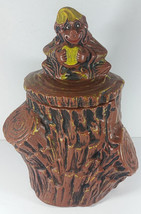 McCoy Pottery Monkey Cookie Jar 12in Tree Stump Log Ape Vintage Canister... - £55.07 GBP
