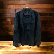 Abercrombie Blue button-up Heavy Cotton blend shirt Long Sleeves Size Large - $56.50