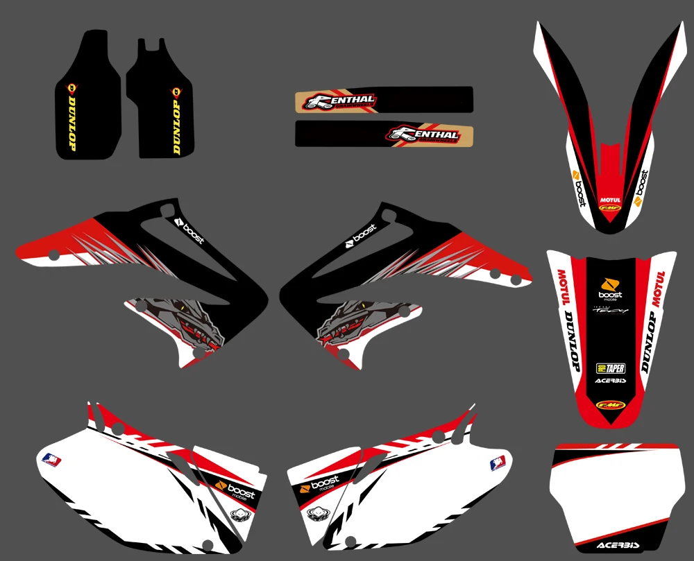 0174 New Style Red Team Graphics&amp;Backgrounds Decals Stickers Kits CRF450R CRF4 - £269.99 GBP