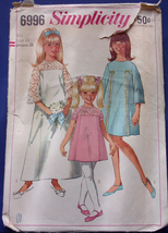 Vintage 1967 Simplicity Child’s &amp; Girls’Dress Size 10 #6996 - $4.99