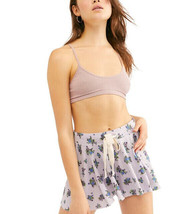FREE PEOPLE Intimately Womens Pyjama Shorts Floral Drawstring Purple Size XS - £37.26 GBP
