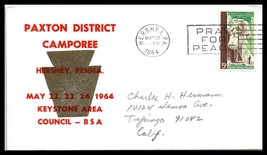 1964 US Cover - Paxton District Camporee, Hershey, Pennsylvania T12 - £2.31 GBP