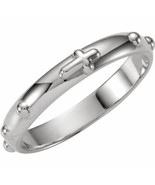 3.2 mm ROSARY RING REAL SOLID .925 STERLING SILVER SIZE 8 - $88.71 CAD