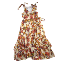 NWT Madewell x Banjanan Wrap Ruffle-Hem Midi in Parrot Bird Print Dress S - £68.44 GBP