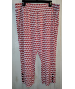 NEW SUSAN GRAVER GEOMETRIC PRINT PULL ON KNIT CAPRI PANT W/ POCKETS  SIZE L - $47.80 CAD