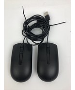 (Lot of 2) 2 x  Dell MS116 USB Wired Optical Scroll Wheel Black Mouse VG... - $320.21 MXN
