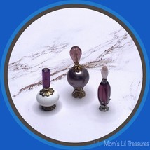 Dollhouse Miniatures • Purple Perfume Bottle Set Of 3 - £6.90 GBP