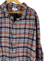 Croft &amp; Barrow Size 4XB Flannel Shirt 4XL Big &amp; Tall Mens Button Down Plaid - £36.57 GBP