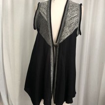 Misook Women&#39;s Vest Long Black &amp; Gray Size Med - $49.50