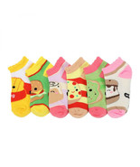 Squishmallows Mixed Characters Girls Ankle Socks 6-Pack Multi-Color - £15.42 GBP