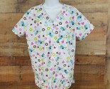 Samantha Mara Scrub Top Womens Size L Multicolor TO25 - $9.89