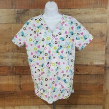 Samantha Mara Scrub Top Womens Size L Multicolor TO25 - $9.89