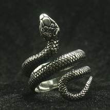 Unisex 316L Stainless Steel Punk Gothic Snake Ring Newest - £9.24 GBP