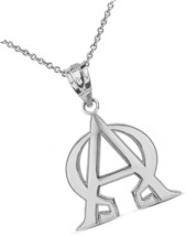 925 Sterling Silver Alpha and Omega Christian Symbols - £87.19 GBP