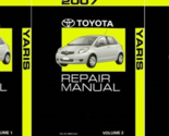 2007 Toyota Yaris Service Atelier Réparation Atelier Manuel Set - $339.95