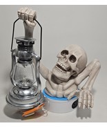 Happy Halloween Skeleton with Light up Lantern 9.5&quot; - $909.39 MXN