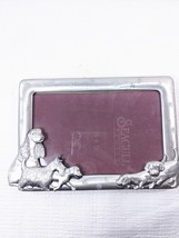 Vintage Seagull Picture photo Frame Dogs puppy Pewter pets 4x6 1993 silvertone - £39.84 GBP