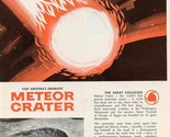 Meteor Crater Brochure Northern Arizona off Route 66 - $17.82