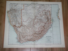 1910 Antique Map Of South Africa Transvaal German Namibia Botswana - £22.32 GBP