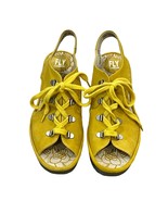 Fly London Womens Yellow Leather Wedge Sandals Size 40 - £72.88 GBP