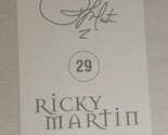 Ricky Martin Large 6”x3” Photo Trading Card  Winterland 1999 #29 - £1.55 GBP