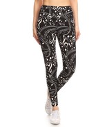 Women&#39;s Yoga Style Banded Lined Music Note Print Leggings (OS) - £11.52 GBP