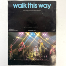 Aerosmith Walk This Way Vintage Sheet Music 1975 Piano Guitar Vocal w/Insert - £11.55 GBP