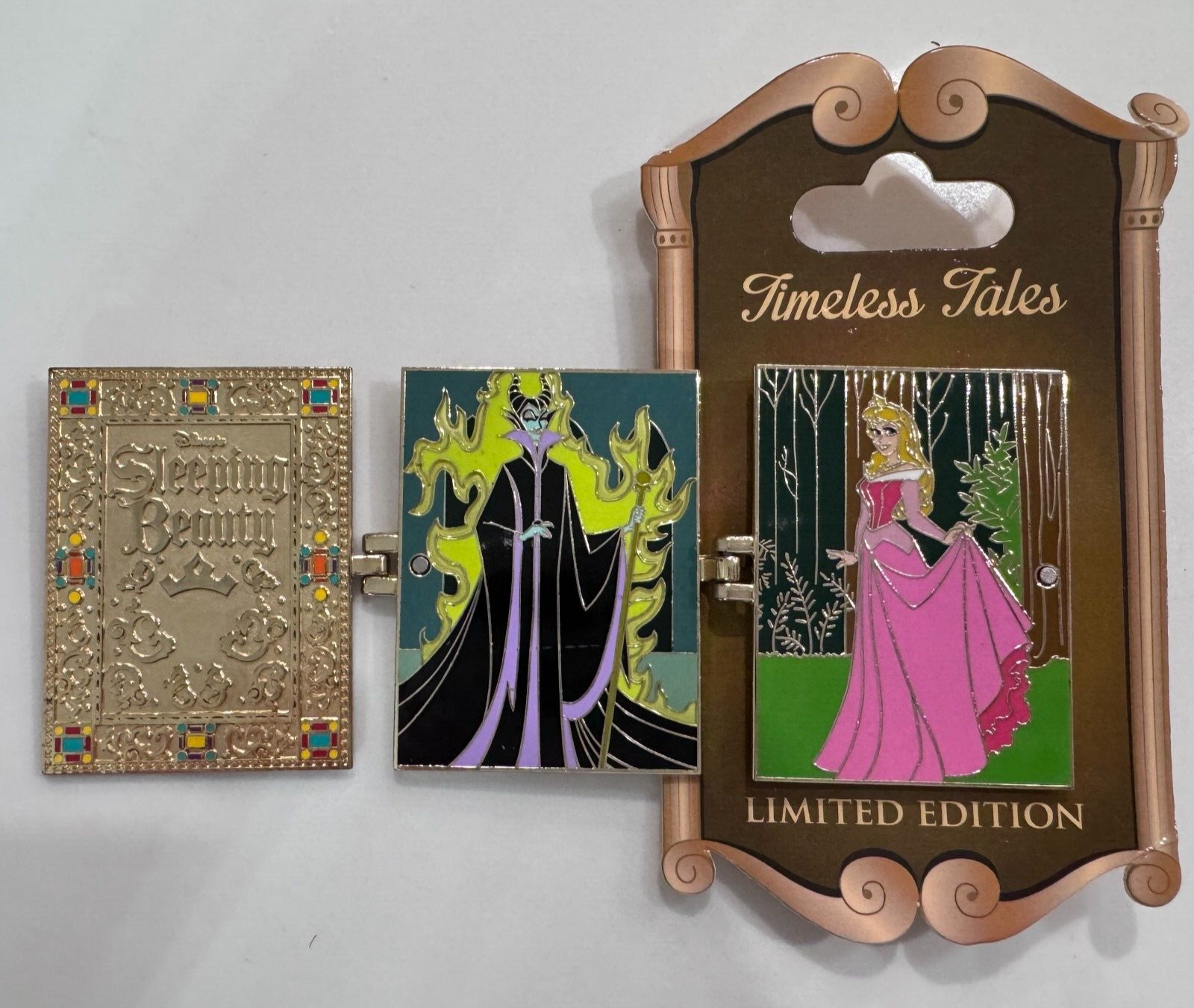 Disney Timeless Tales Sleeping Beauty Hinged Book Maleficent Aurora Prin... - $63.35