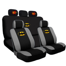 For Kia Deluxe Batman Car SUV Seat Cover Classic BAM Headrest Covers Set  - £41.87 GBP