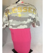 Simply Southern Tailgate Blessed Gray Camo And Pink Top Size Small NWT - £14.69 GBP