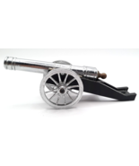 Chrome Plated Cast Metal Cannon Made In Italy  5 3/4&quot;X2&quot;X1 3/4&quot; - £32.04 GBP