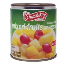 Shirakiku Mixed Fruits In Light Syrup 11 Oz Can (Pack Of 4) - £30.95 GBP