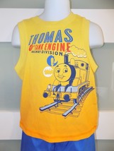 Thomas &amp; Friends Thomas the Tank 2Pc Yellow/Blue Short Outfit Size 24 Mo... - $19.71