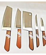 5pcs Thai KIWI Brand Knives Wood Handle Kitchen Blade Stainless - ( #830... - $54.14 CAD
